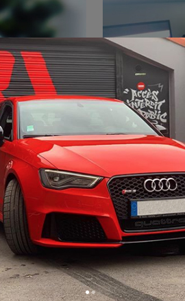 Voiture de sport Audi rouge à louer à Toulouse (31) pour mariage et événements